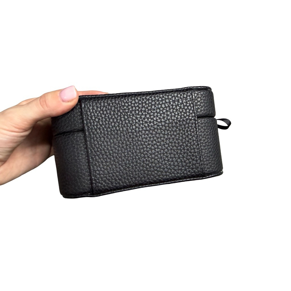 Black Pebbeled Faux Leather Travel Jewelry Organizer - Picture 8 of 11